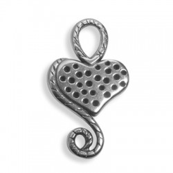 Ciondolo in Metallo Zama Cuore 20x34mm