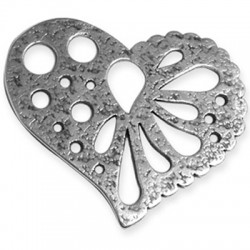 Ciondolo in Metallo Zama Cuore Grande 69x61mm