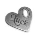 Colgante de Metal Zamak Corazón 'Luck' 43x38mm