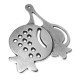 Zamak Pendant Pomegranate 45x60mm