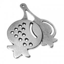 Pendentif Grenade en Métal/Zamak, 45x60mm