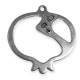 Pendentif Grenade en Métal/Zamac, 66x62mm