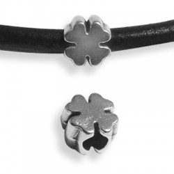Entrepieza de Metal Zamak Trébol de Cuatro Hojas 10mm (Ø 5mm)