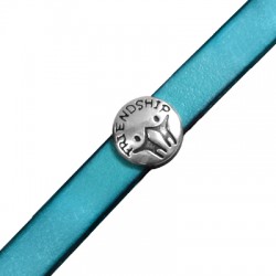 Pasador Metal Zamak Redondo "FRIENDSHIP" 13mm (Ø 10.2x2.2mm)