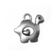 Breloque Dinosaure en Métal/Zamac, 22x24mm