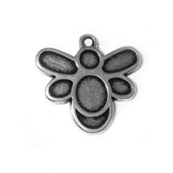 Breloque Abeille en Métal/Zamac, 20x24mm (convient pour émaillage)