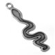Ciondolo in Metallo Zama Serpente 50x18mm (Adatto per Smalto)