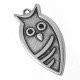 Pendentif Hibou en Métal/Zamac, 40x20mm (convient pour émaillage)