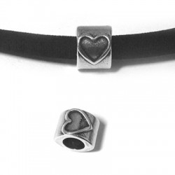 Μεταλλική Ζάμακ Χυτή Χάντρα Καρδιά 10x8mm Ø5.2mm