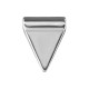 Pendentif Triangle avec Trou en Métal/Zamac, 17x8mm (Ø 2.5mm)