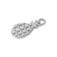 Pendentif Ananas en Métal/Zamac, 31x15mm