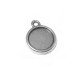 Breloque-Support Rond en Métal/Zamac, 19mm (Diamètre Intérieur 15mm)