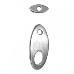 78411795 Cierre Aro Barrita de Metal Zamak Ovalado 26x12mm