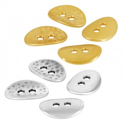 Zamak Button Oval 14x10mm Ø1.8mm