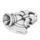 Breloque Cloches en Métal/Zamac, 16x17mm