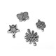 Zamak Connectors Flowers 17x23mm-13x18mm/Star 16x18mm/Butterfly 17x15mm