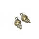 Charm in Metallo Zama Conchiglia 20x13mm
