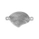 Intercalaire Coquille en Métal/Zamac, 14x20mm