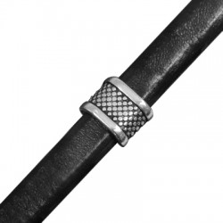 Passant Tube en Métal/Zamac pour Cuir Regaliz, 11x14mm (Ø 10x7mm)