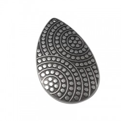 Pendentif Goutte en Métal/Zamac, 38x58mm