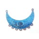 Zamak Connector Collar Necklace with 7 Loops 52x19mm