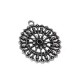 Pendentif Rond en Métal/Zamac, 32mm