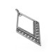 Ciondolo in Metallo Zama a Rombo 36x61mm con 21 Anellini
