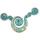 Zamak Connector Collar Necklace 100x42mm