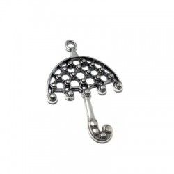 Pendentif Parapluie en Métal/Zamac, 28x35mm