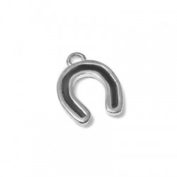 Breloque Fer à cheval en Métal/Zamak, 16x15mm