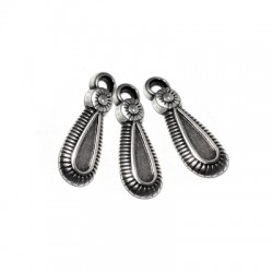 Breloque Goutte en Métal/Zamac, 8x21mm