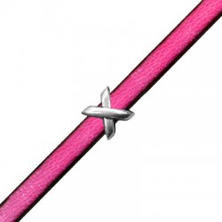 Passante in Metallo Zama "X" 8x8x6mm (Ø 5.2x2.2mm)