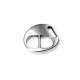 Zamak One Piece Clasp 14x12mm Ø5.2x2.2mm