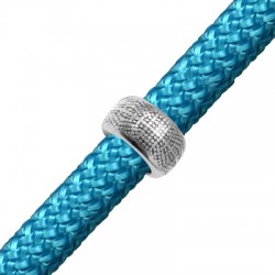 Passant Tube Rond avec Motif en Métal/Zamac, 15.2x8.5 (Ø 10mm)
