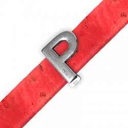 Lettre Coulissante en Zamak « P » 15 mm Ø10.5 x 2.4 mm