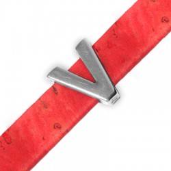 Zamak Slider Letter 'V' 15mm Ø10.5x2.4mm