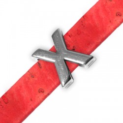 Zamak Slider Letter 'X' 15mm Ø10.5x2.4mm