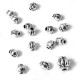 Zamak Bead Oval 3.4x4mm Ø1.2mm