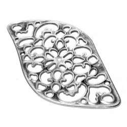 Intercalaire Feuille Filigrane en métal/zamac 31x59mm