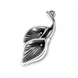 Zamak Pendant Flowers 23x34mm