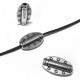 Zamak Bead Oval Tube 14x9mm Ø1.4mm