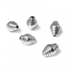 Μεταλλική Ζάμακ Χυτή Χάντρα Ακανόνιστη 6x9.2mm Ø1mm
