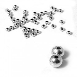 Μεταλλική Ζάμακ Χυτή Χάντρα Μπίλια 3.2x2.6mm Ø1.2mm