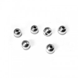 Μεταλλική Ζάμακ Χυτή Χάντρα Μπίλια 6x5.5mm Ø1.5mm