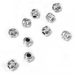 Zamak Bead Tube 3.7x3.3mm Ø1.3mm