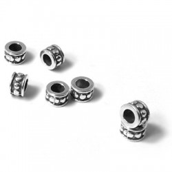 Zamak Spacer Tube Bead 6x4mm Ø3.3mm