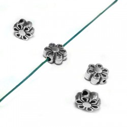 Perle en Zamak en Forme de Fleur 6.8 mm Ø1.3 mm