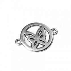 Intercalaire Rond Papillon en métal/zamac 14mm