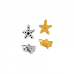 Curseur plat en Zamak en Forme D'Étoile de mer 10 x 9 mm Ø 6 x 2 mm