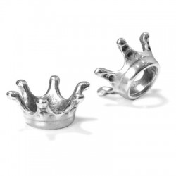 Breloque Couronne en Zamak 14 x 8 mm Ø 6 mm
